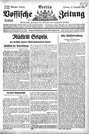Vossische Zeitung vom 18.11.1924