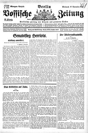 Vossische Zeitung on Nov 19, 1924