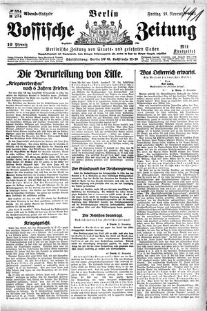 Vossische Zeitung vom 21.11.1924