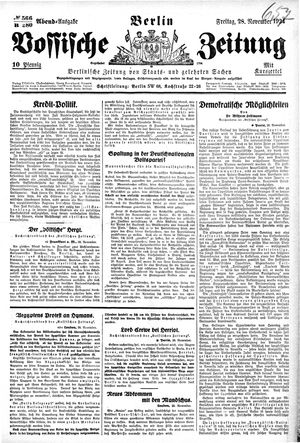 Vossische Zeitung vom 28.11.1924
