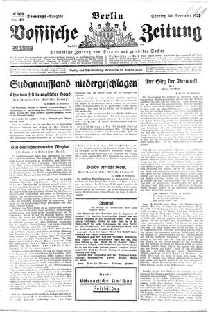 Vossische Zeitung vom 30.11.1924
