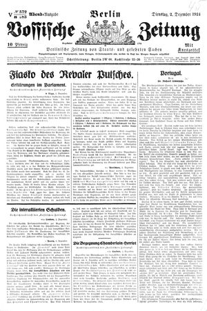Vossische Zeitung vom 02.12.1924