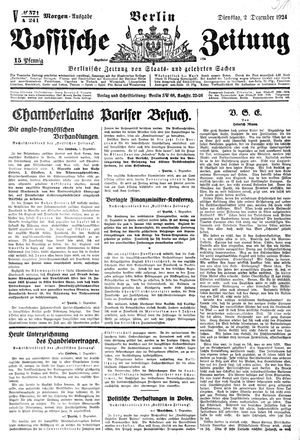 Vossische Zeitung vom 02.12.1924