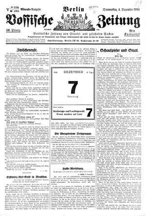 Vossische Zeitung vom 04.12.1924