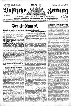 Vossische Zeitung vom 05.12.1924