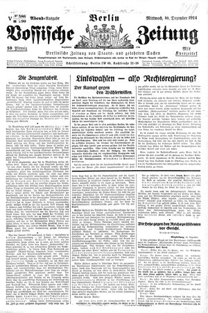 Vossische Zeitung vom 10.12.1924