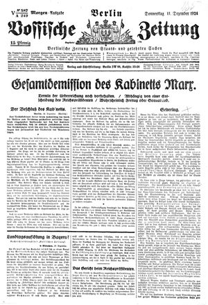 Vossische Zeitung vom 11.12.1924