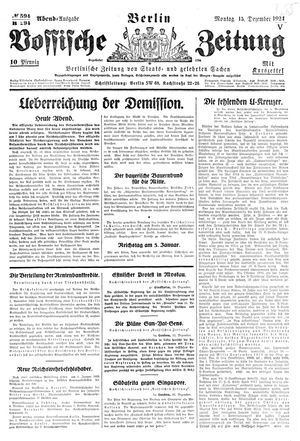 Vossische Zeitung vom 15.12.1924