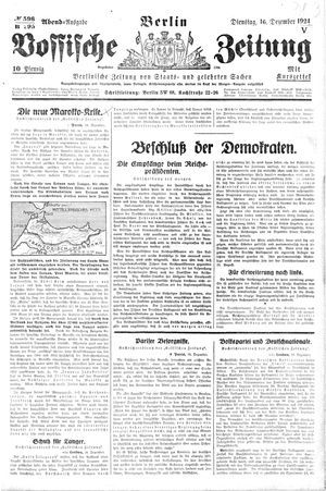 Vossische Zeitung on Dec 16, 1924