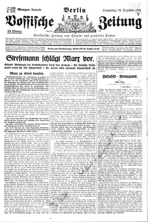 Vossische Zeitung vom 18.12.1924