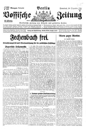 Vossische Zeitung vom 20.12.1924