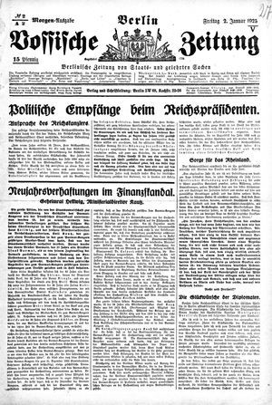 Vossische Zeitung vom 02.01.1925