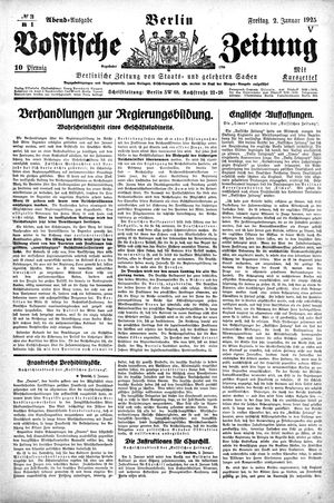 Vossische Zeitung vom 02.01.1925