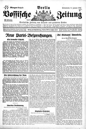 Vossische Zeitung vom 03.01.1925