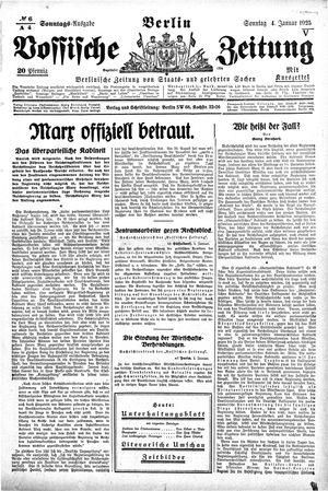 Vossische Zeitung vom 04.01.1925