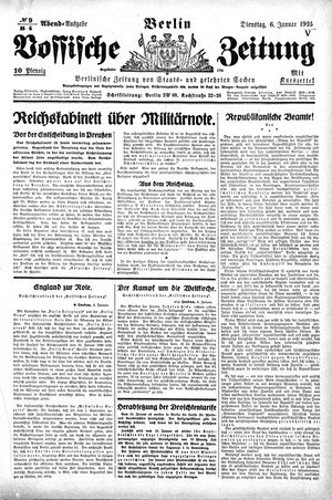 Vossische Zeitung vom 06.01.1925