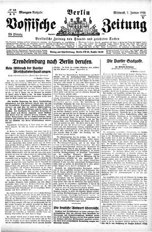 Vossische Zeitung vom 07.01.1925