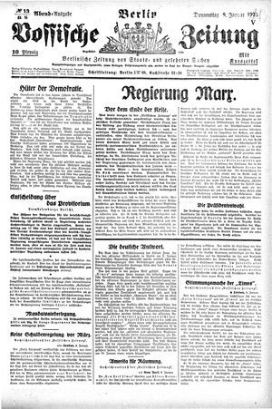 Vossische Zeitung vom 08.01.1925