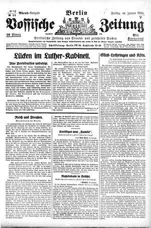 Vossische Zeitung vom 16.01.1925