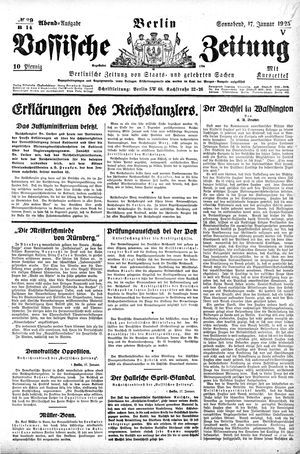 Vossische Zeitung vom 17.01.1925