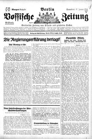 Vossische Zeitung vom 17.01.1925