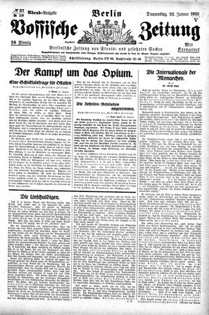 Vossische Zeitung vom 22.01.1925