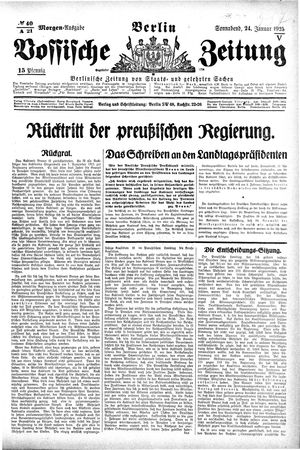 Vossische Zeitung vom 24.01.1925