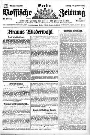 Vossische Zeitung vom 30.01.1925