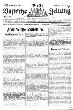 Vossische Zeitung vom 04.02.1925