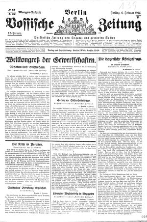 Vossische Zeitung on Feb 6, 1925