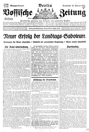 Vossische Zeitung on Feb 21, 1925