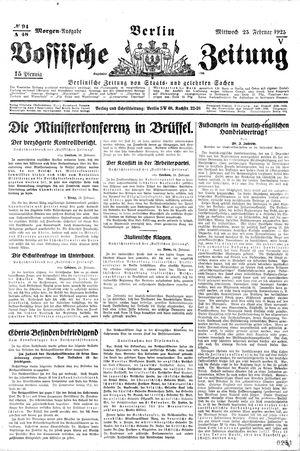Vossische Zeitung vom 25.02.1925