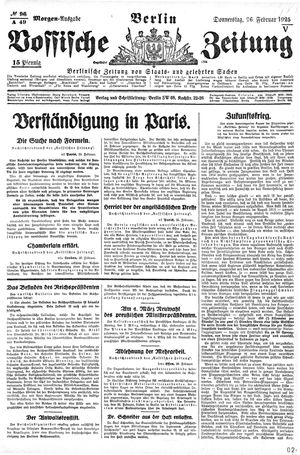 Vossische Zeitung vom 26.02.1925