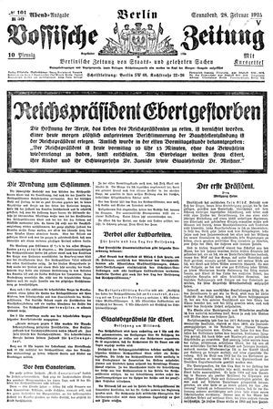 Vossische Zeitung on Feb 28, 1925