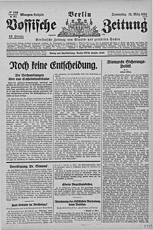 Vossische Zeitung vom 12.03.1925
