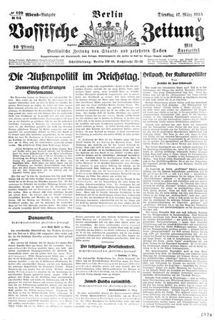 Vossische Zeitung on Mar 17, 1925