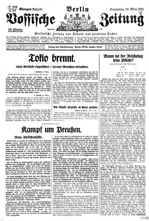 Vossische Zeitung vom 19.03.1925