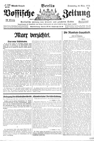 Vossische Zeitung vom 19.03.1925