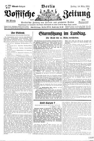 Vossische Zeitung on Mar 20, 1925
