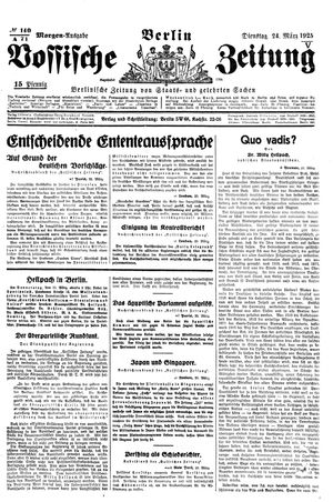 Vossische Zeitung vom 24.03.1925