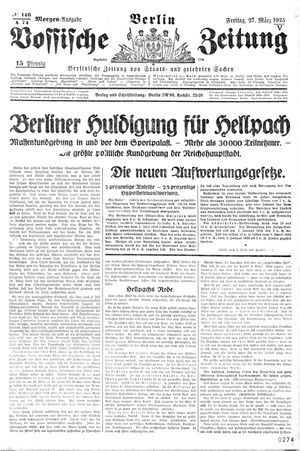 Vossische Zeitung vom 27.03.1925
