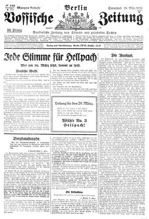 Vossische Zeitung on Mar 28, 1925