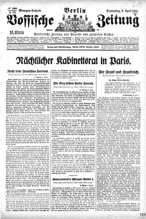 Vossische Zeitung on Apr 9, 1925