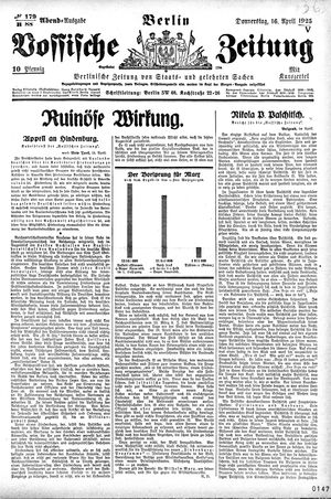 Vossische Zeitung vom 16.04.1925