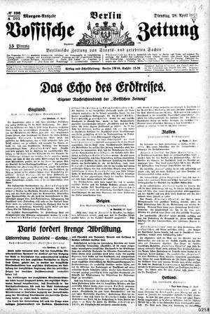 Vossische Zeitung vom 28.04.1925