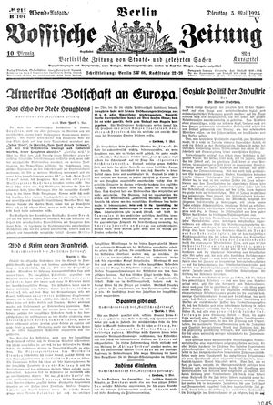 Vossische Zeitung on May 5, 1925