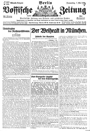 Vossische Zeitung vom 07.05.1925