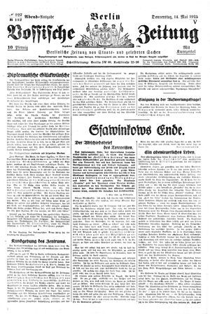 Vossische Zeitung vom 14.05.1925