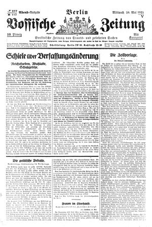 Vossische Zeitung vom 20.05.1925