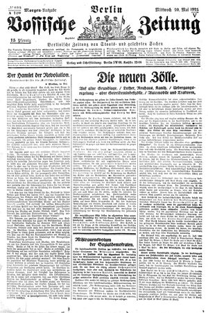 Vossische Zeitung vom 20.05.1925